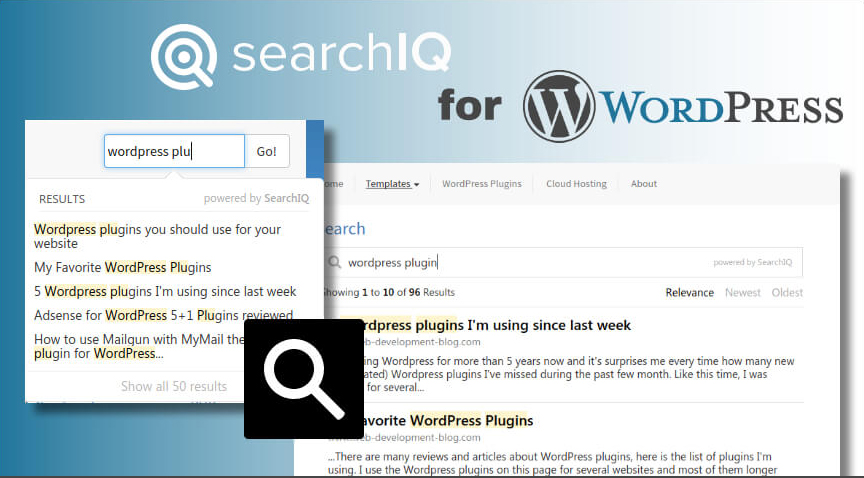 wordpress searchiq plugin