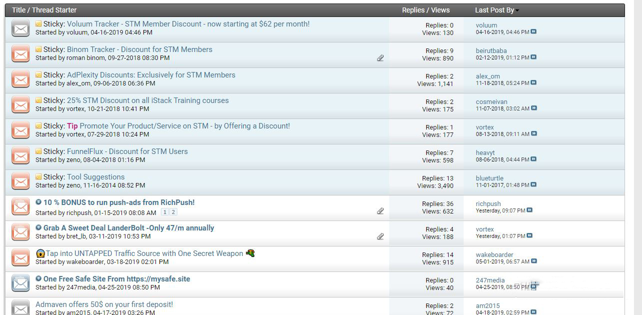 screen short of Affiliate marketing software offers