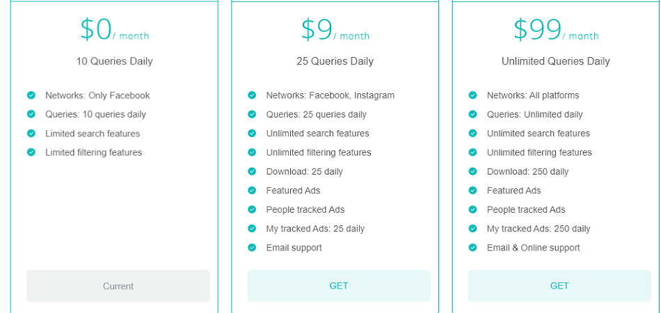 BigSpy Pricing Plans