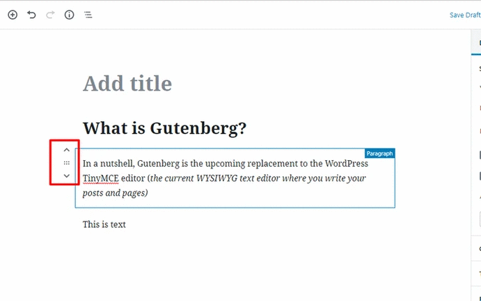 Rearrange WordPress Gutenberg blocks