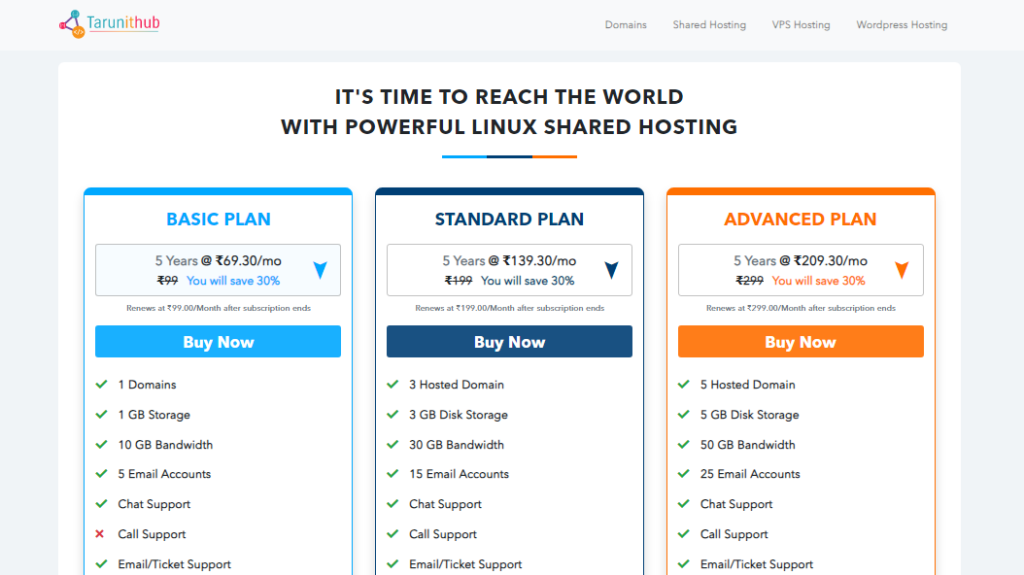 Linux web hosting