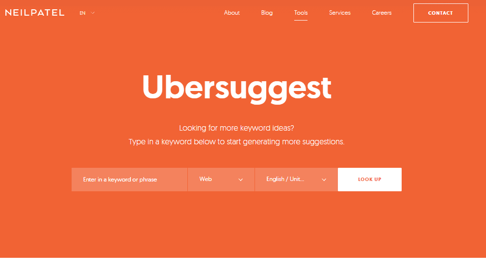 Ubersuggest Keyword ideas