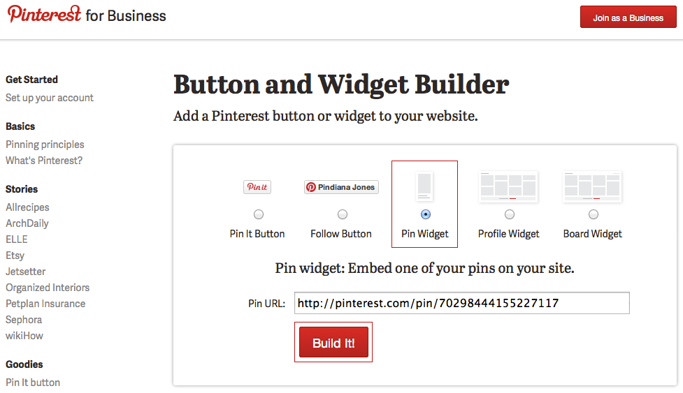 Pinterest Widgets