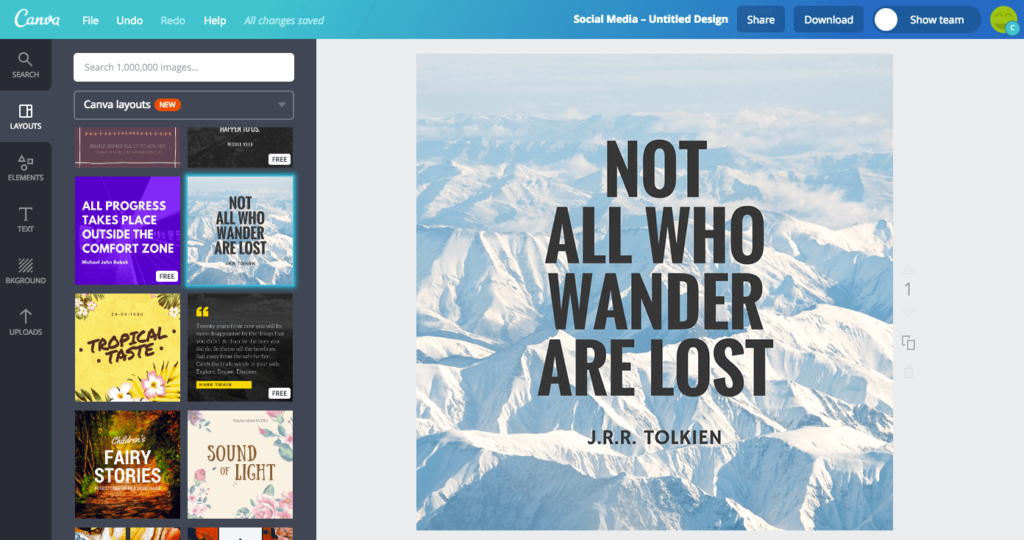 Canva Social Media Marketing Tool