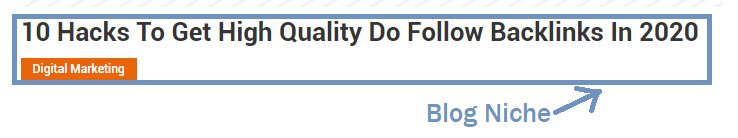 Blog Niche while Blog Commenting