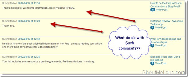 mistakes while commenting