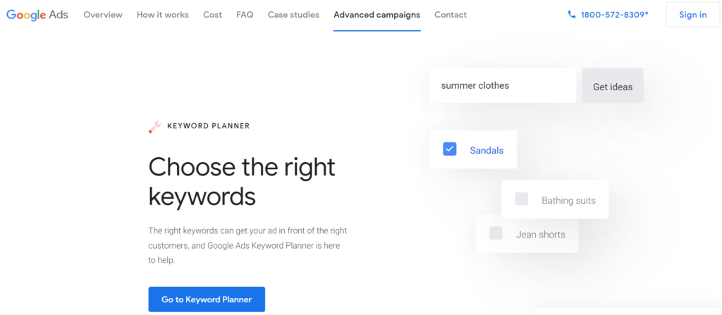google keyword planner tool