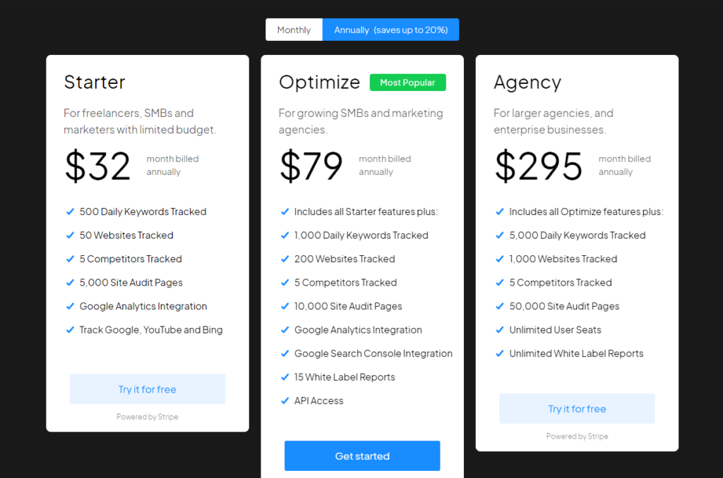 nightwatch pricing rank tracking software