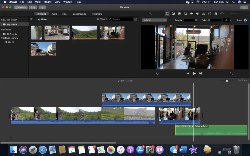 video editing app dashboard