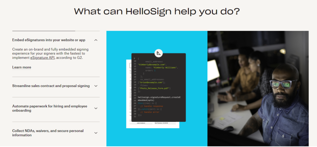 e signature hellosign