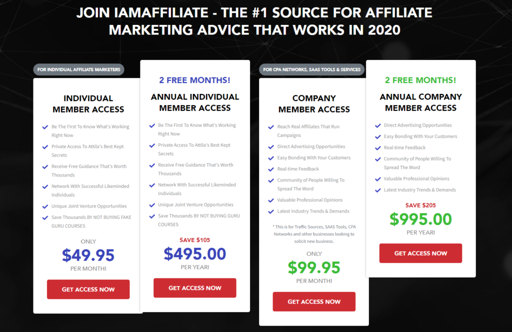 iamaffiliate pricing