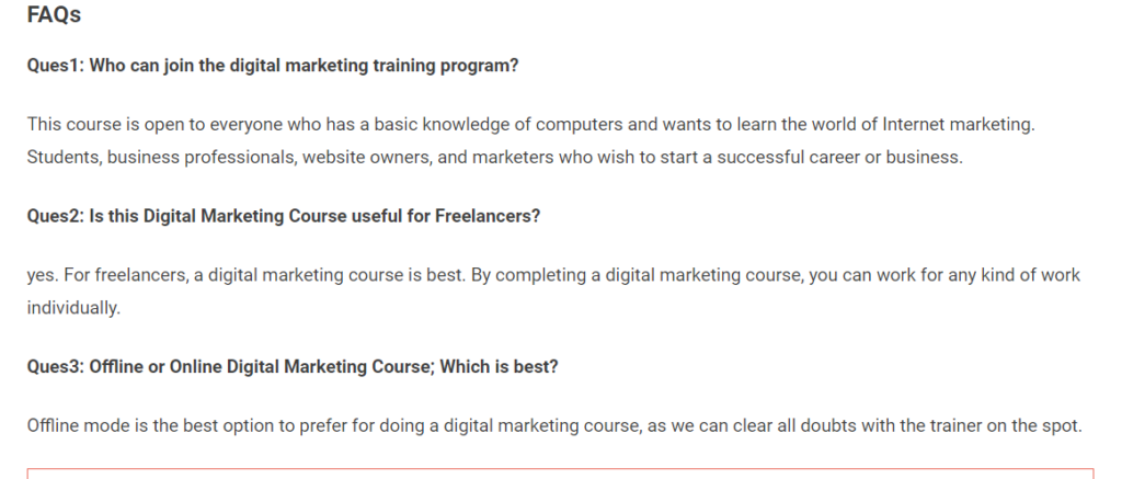 Faq Section