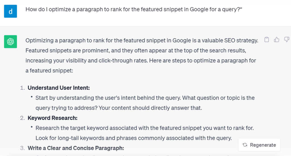 keyword prompt in Chatgpt