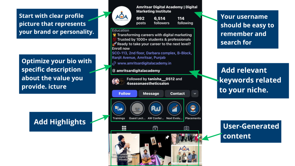 how to optimize Instagram profile to increase followers