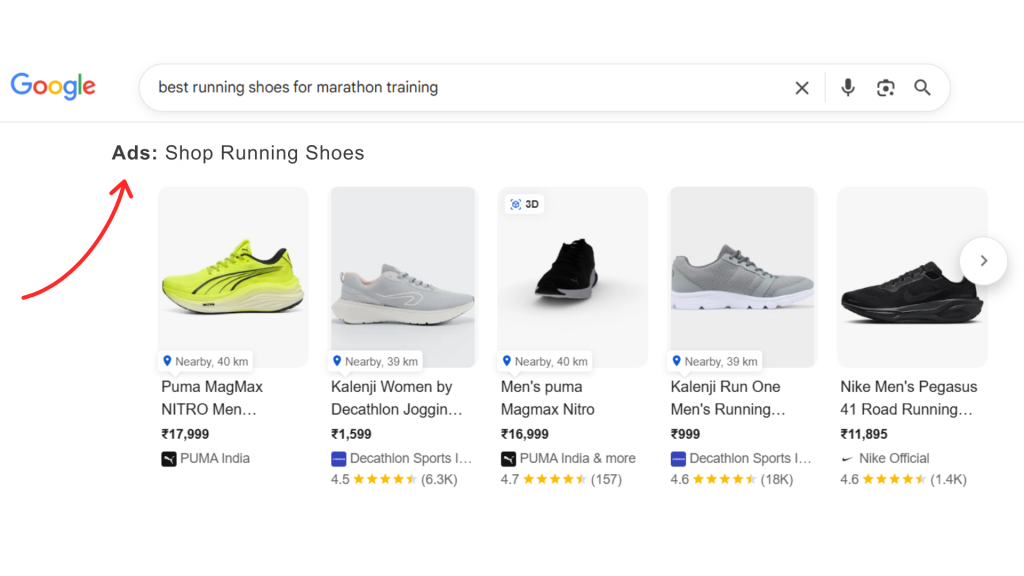 Search Engine Marketing example