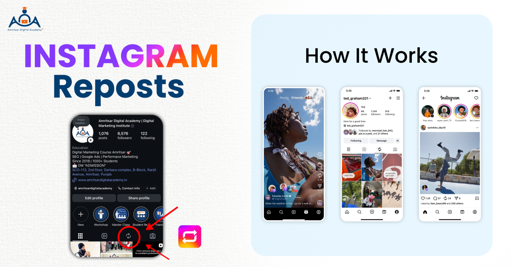 Instagram repost feature