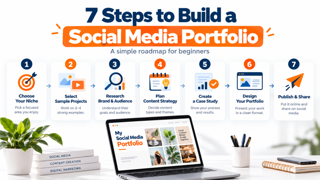 steps to create social media portfolio