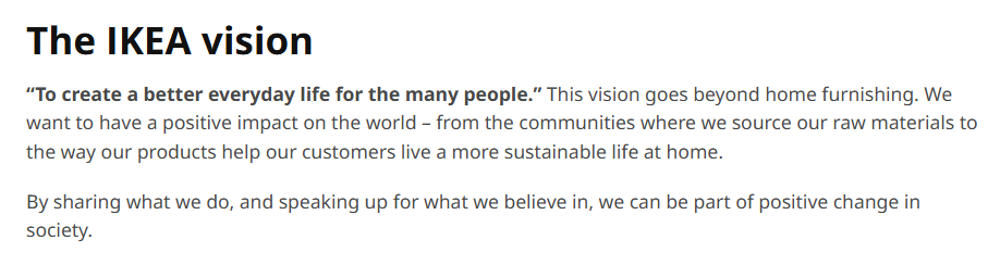 Vision of IKEA